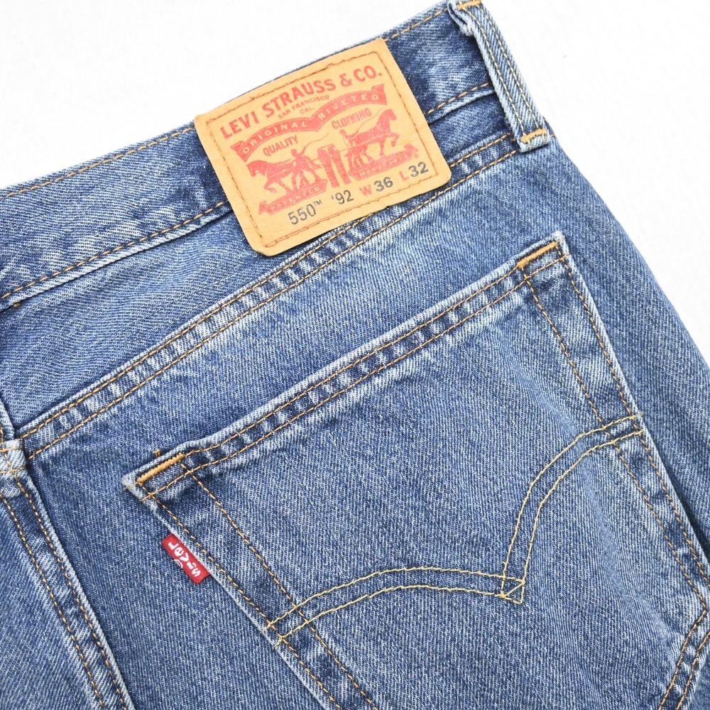 Levi's 505 92 Edition Regular Fit Tapered Leg‎ Denim Blue Jeans Mens 36 x 32